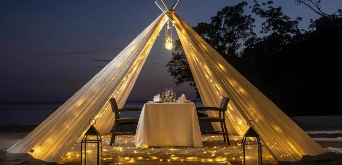 Crimson Romantic Dinner Under the Star