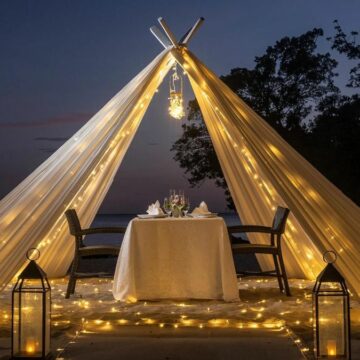 Crimson Romantic Dinner Under the Star