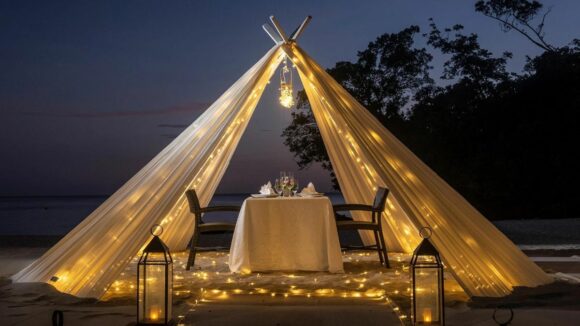 Crimson Romantic Dinner Under the Star