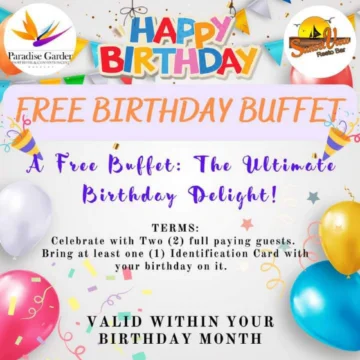Celebrate your birthday in Boracay with Paradise Garden's free birthday buffet